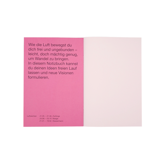 Notizheft Luft – Elements Edition
