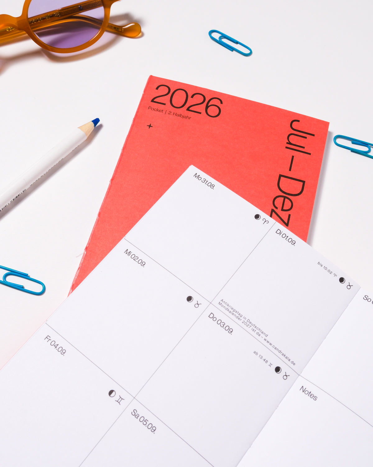Mondkalender 2026 Pocket 2. Halbjahr