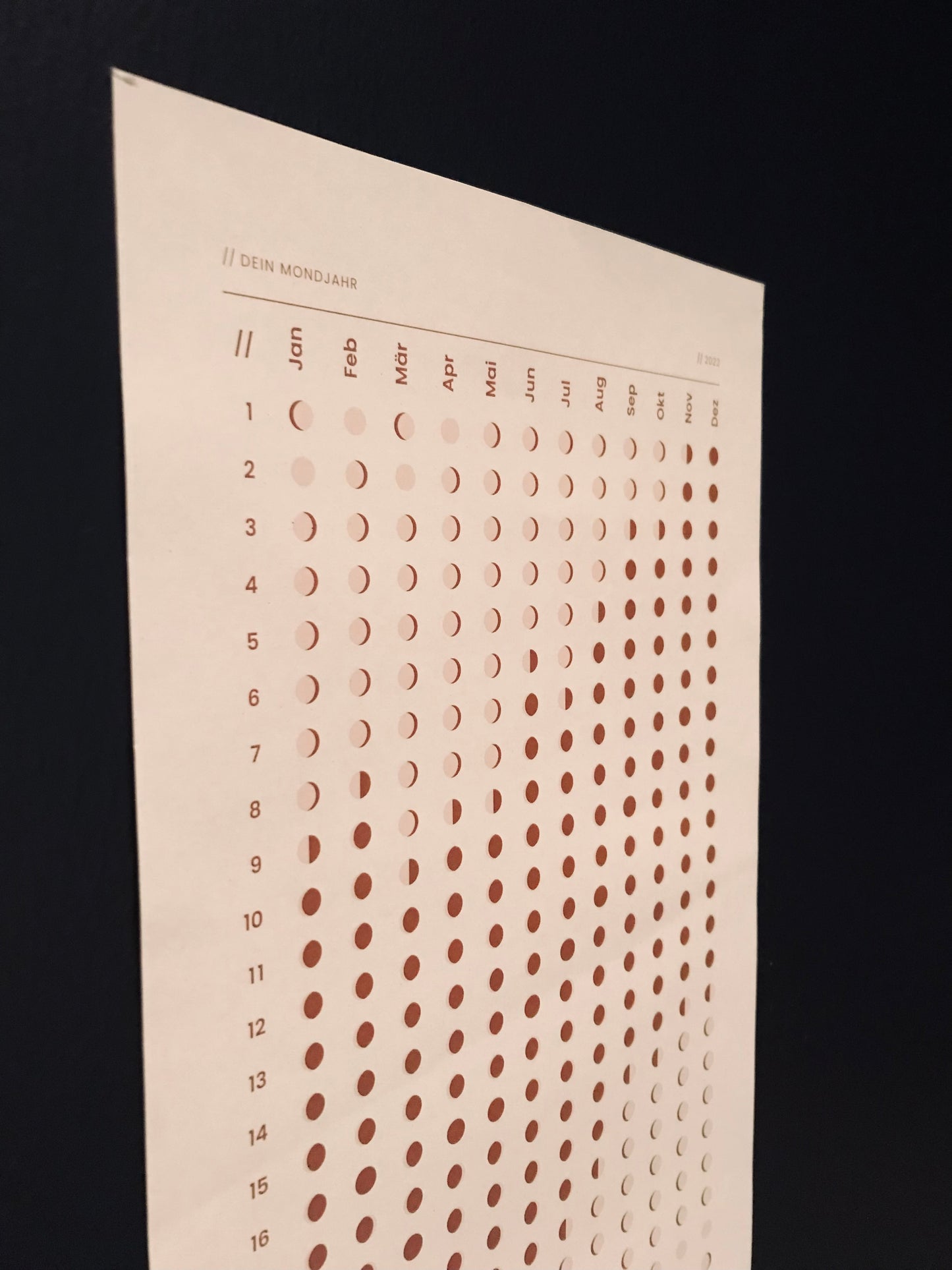 großer Wandkalender 2023