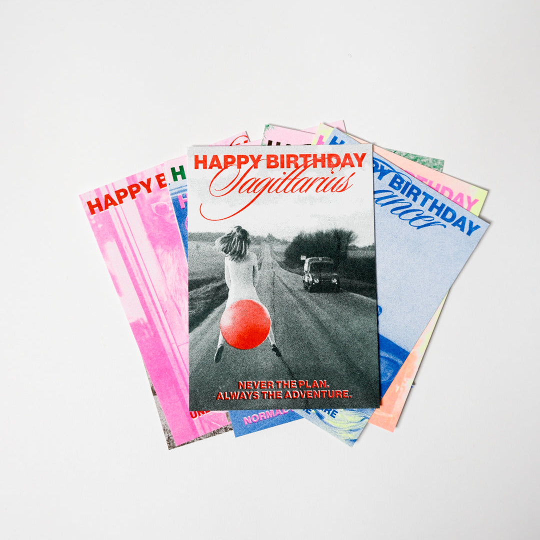 Happy Birthday Sternzeichen Postkarte