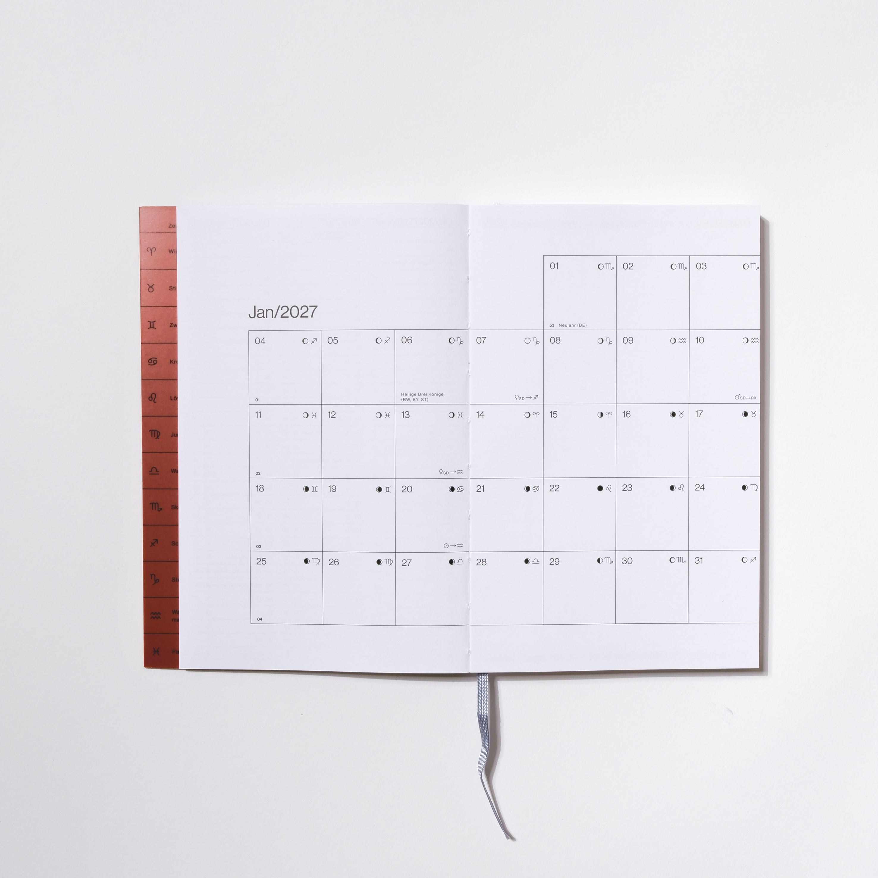 Mondkalender 2027 – Mars Metallic