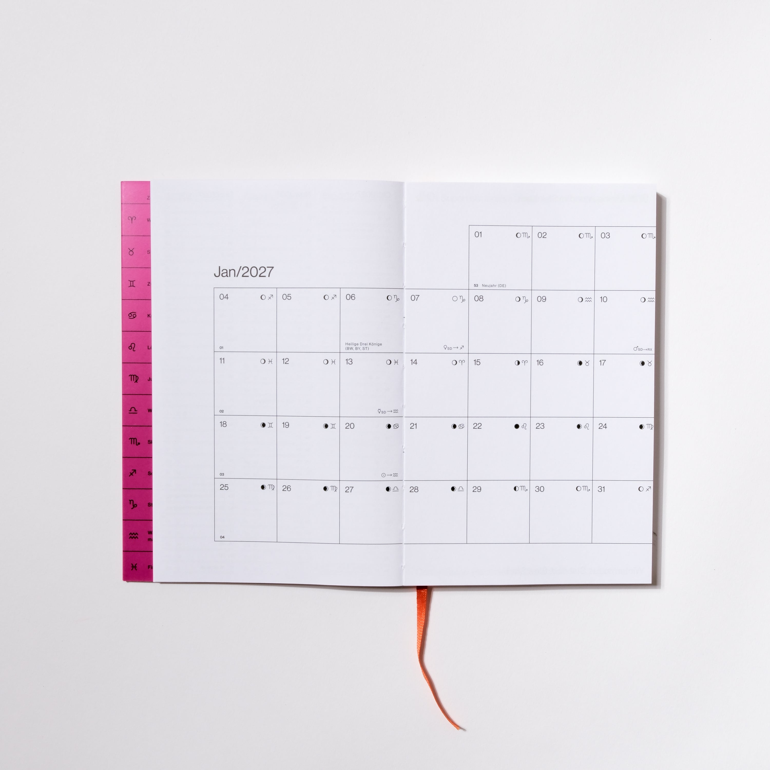 Mondkalender 2027 – Supernova Pink