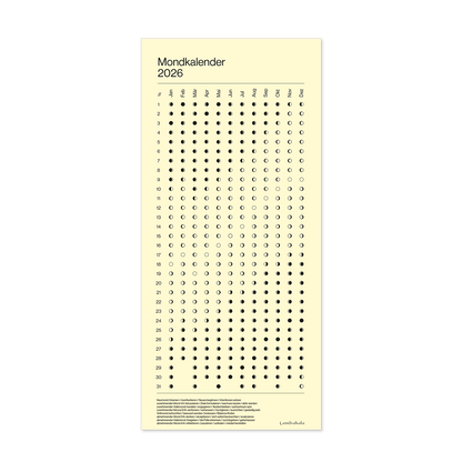 Wandkalender "Mondphasen" 2026
