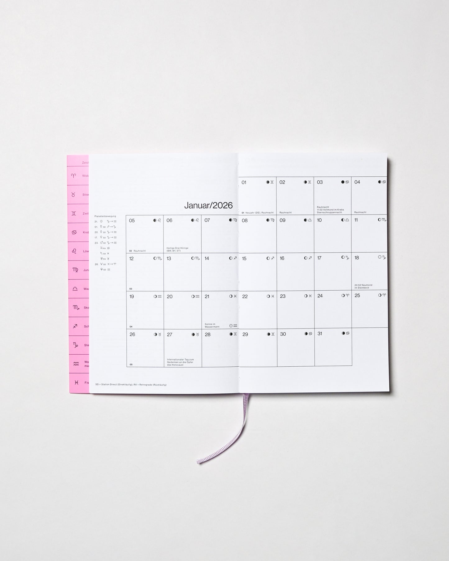 Mondkalender 2026 in der Monatsansicht von candrakala