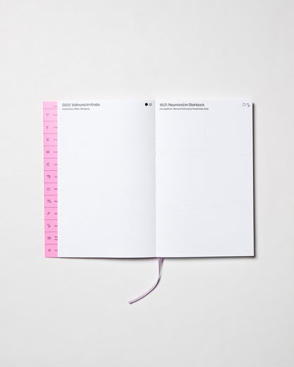 Mondkalender 2026 mit Journalseiten von candrakala