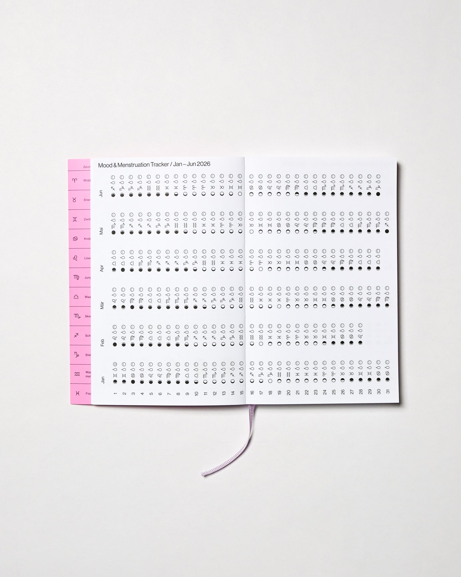 Mondkalender 2026 - Mood & Menstruationstracker von Candrakala