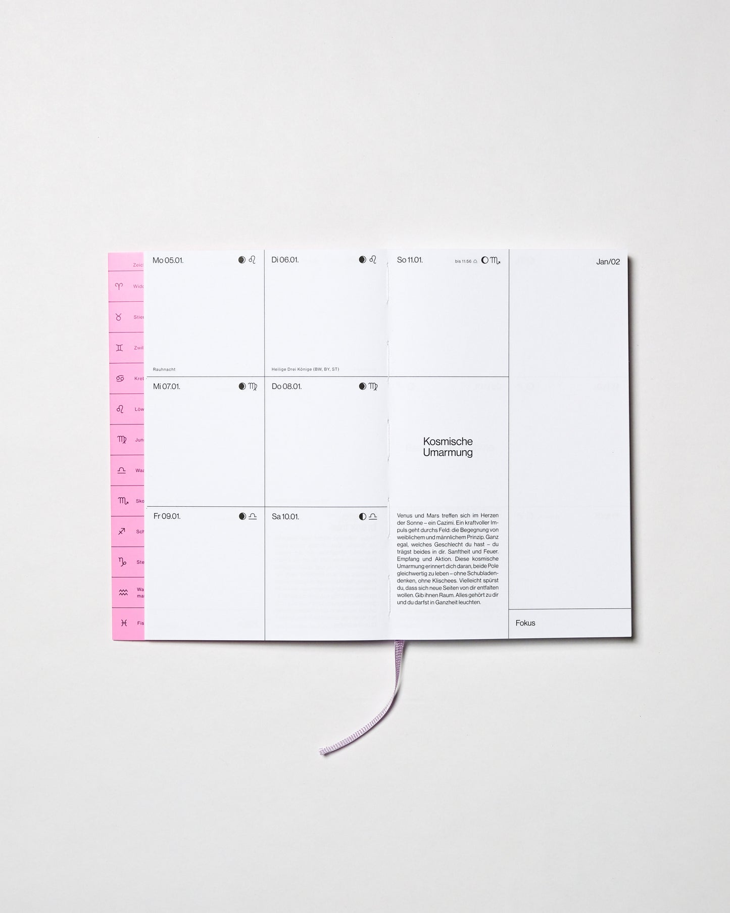 Mondkalender 2026 in der Wochenansicht von candrakala