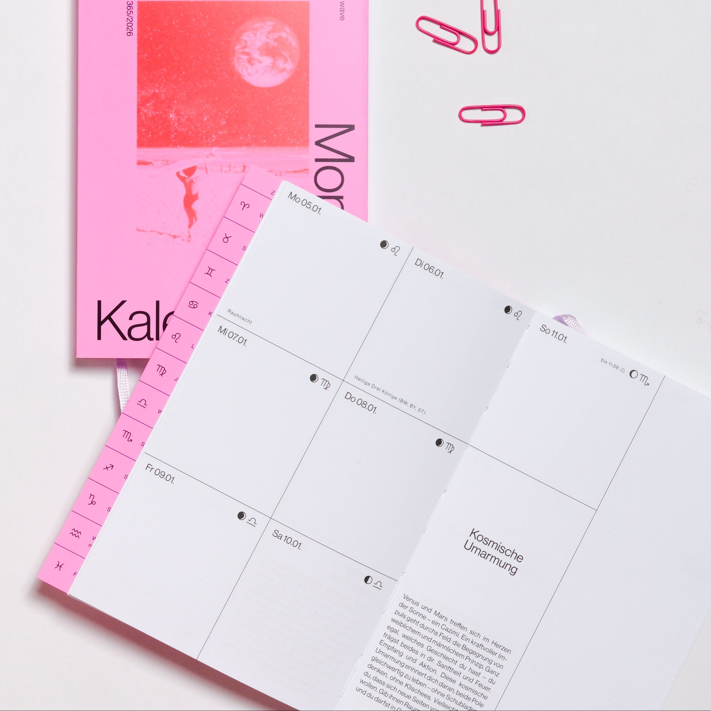 Mondkalender 2026 von Candrakala Innenansicht